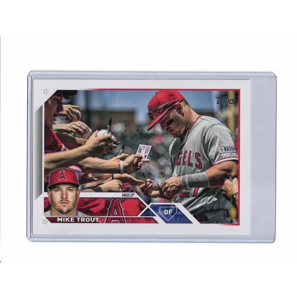Mike Trout SP 2023 Topps Flagship Collection Variation #OTCSP-1 Oversized Angels - Picture 3 of 6